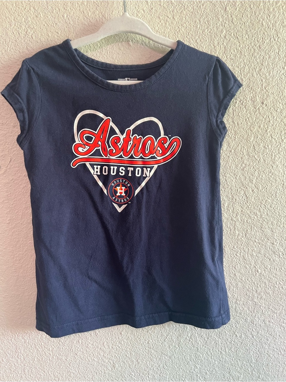 Houston Astros MLB Girls Navy T-Shirt Tee Size 4T Baseball